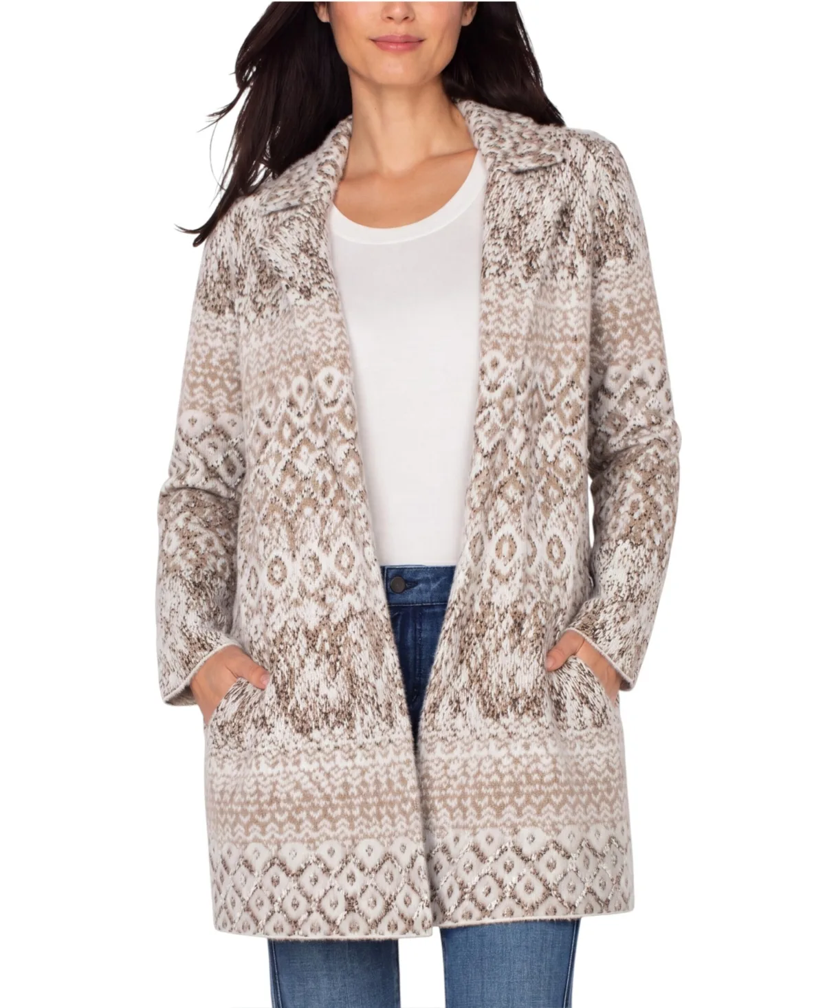 Long Sleeve Coatigan Sweater by Liverpool Los Angeles