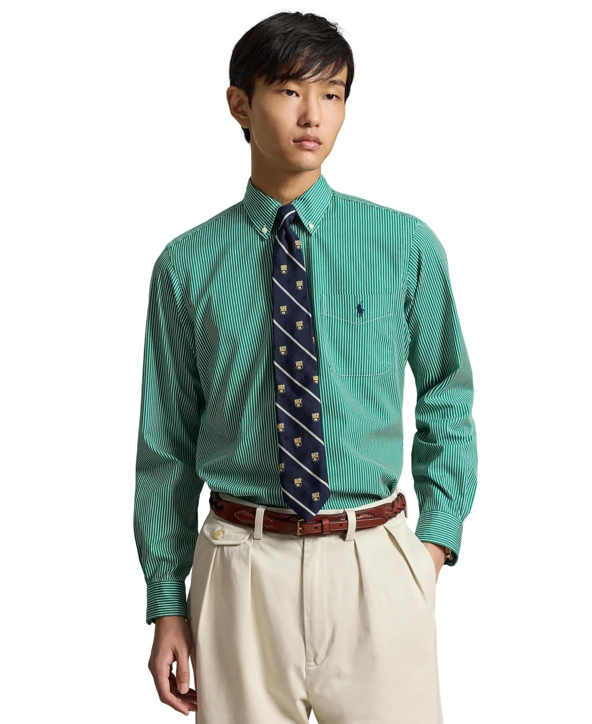 Striped Classic-Fit Button-Down Collar Shirt by Polo Ralph Lauren