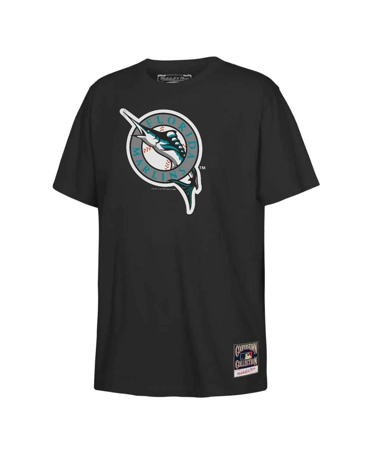 Florida Marlins Retro Logo Classic-Fit T-Shirt by Mitchell & Ness