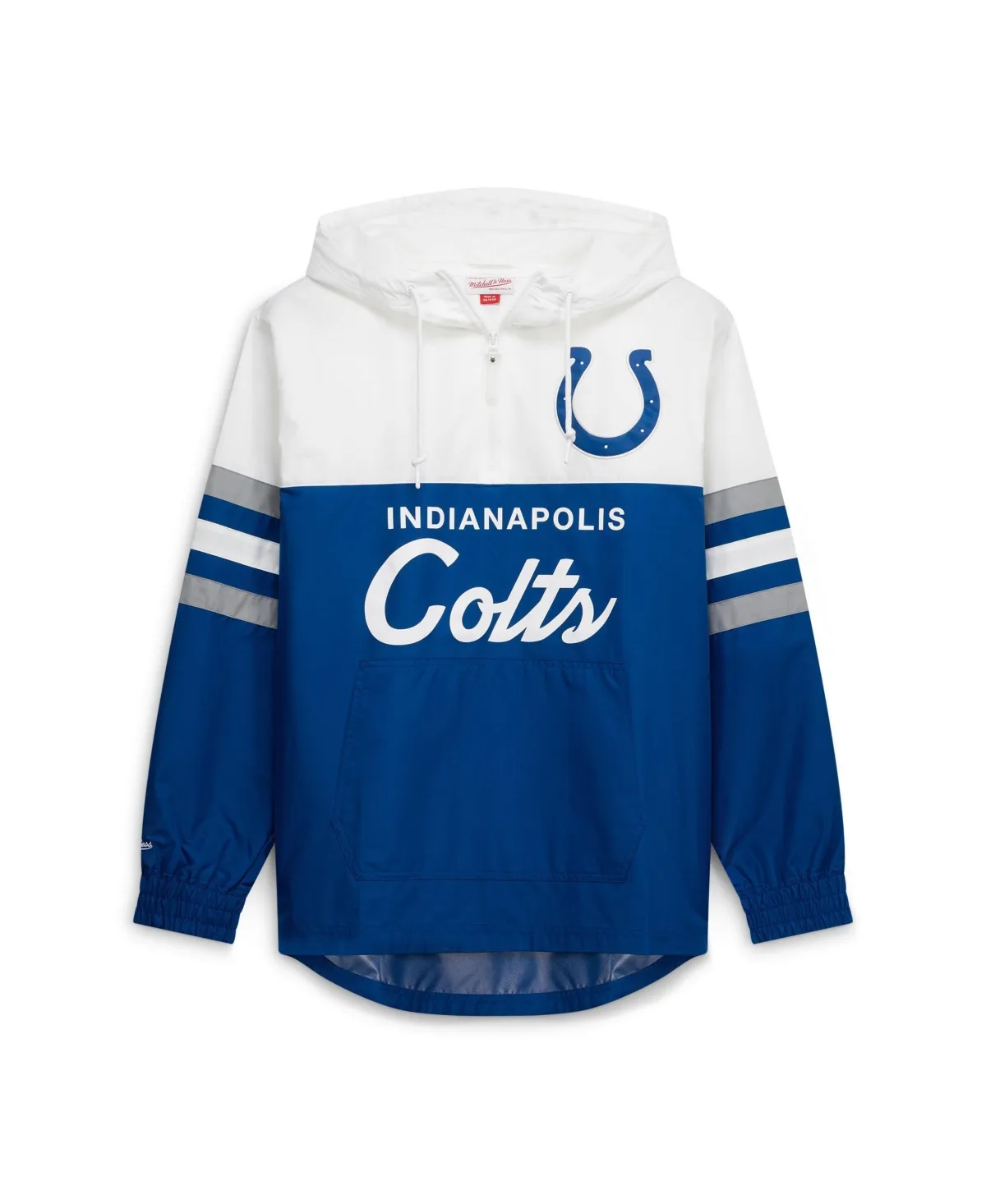 Indianapolis Colts Head Coach Anorak Quarter-Zip Windbreaker Jacket by Mitchell & Ness