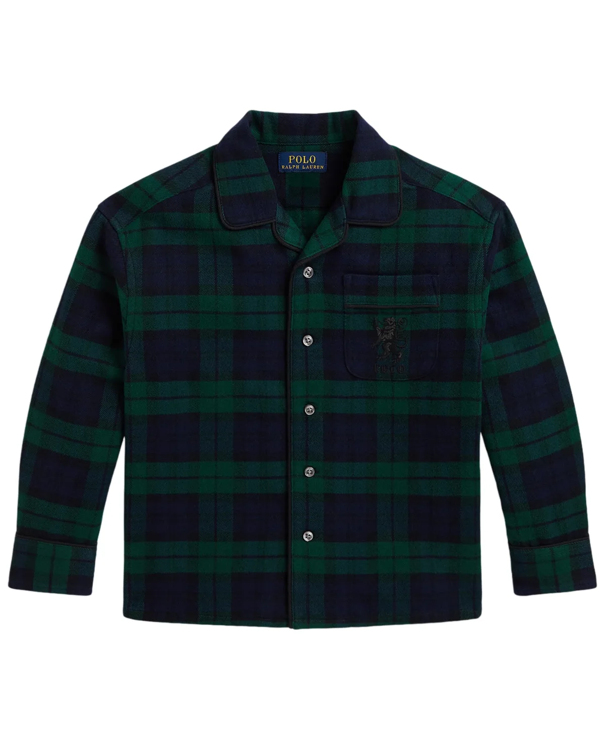 Long-Sleeve Flannel Plaid Big Shirt by Polo Ralph Lauren