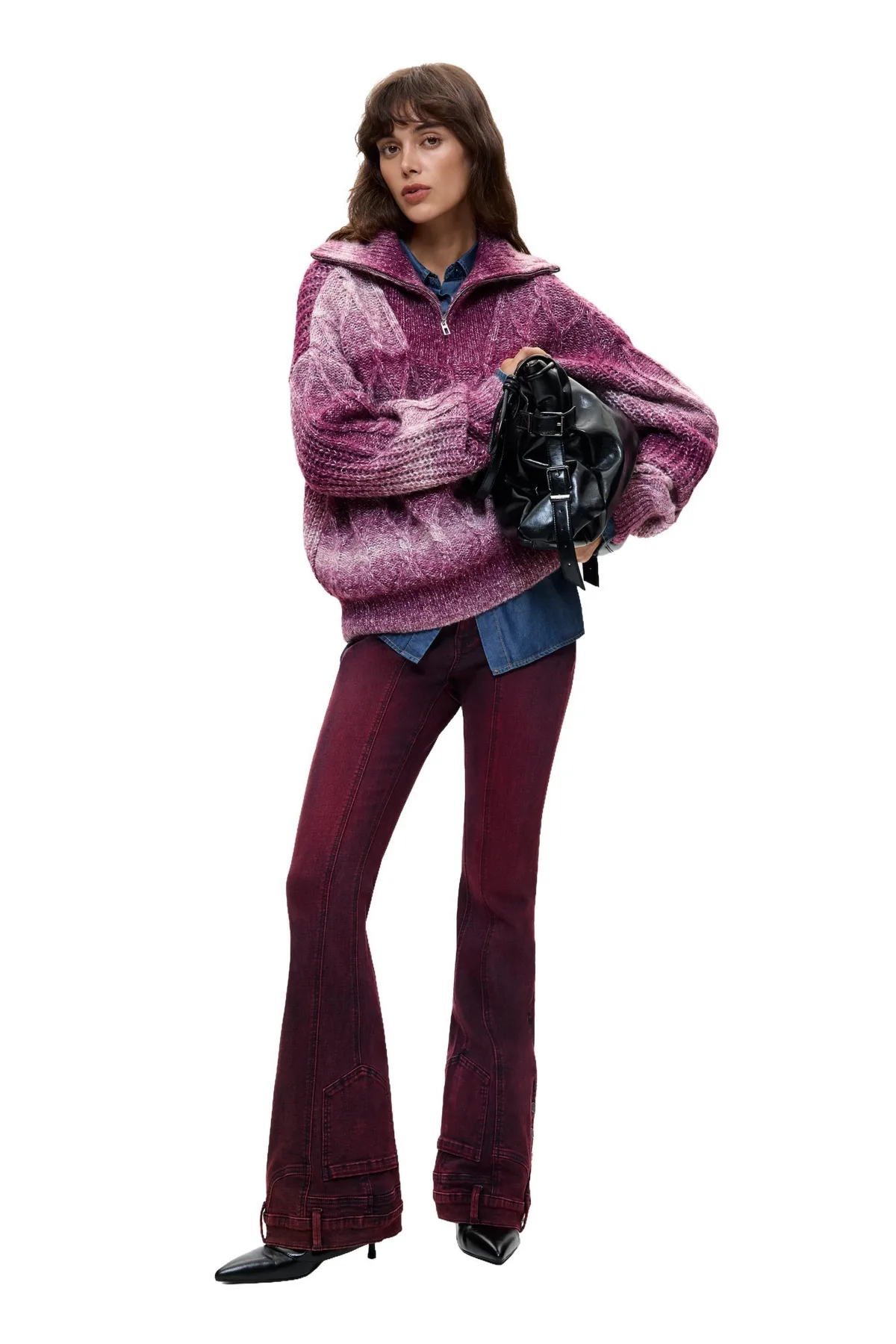 Mid-Rise Flare Jeans by Desigual