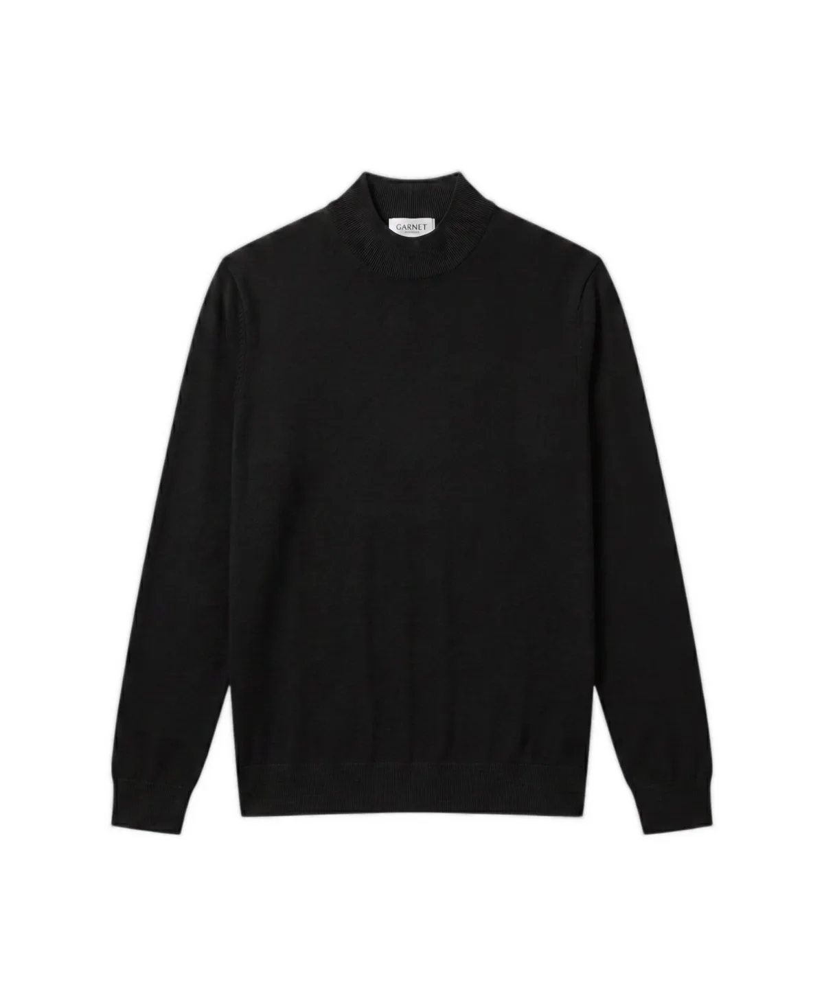 Mock Neck Pullover Merino Wool Sweater by Garnet