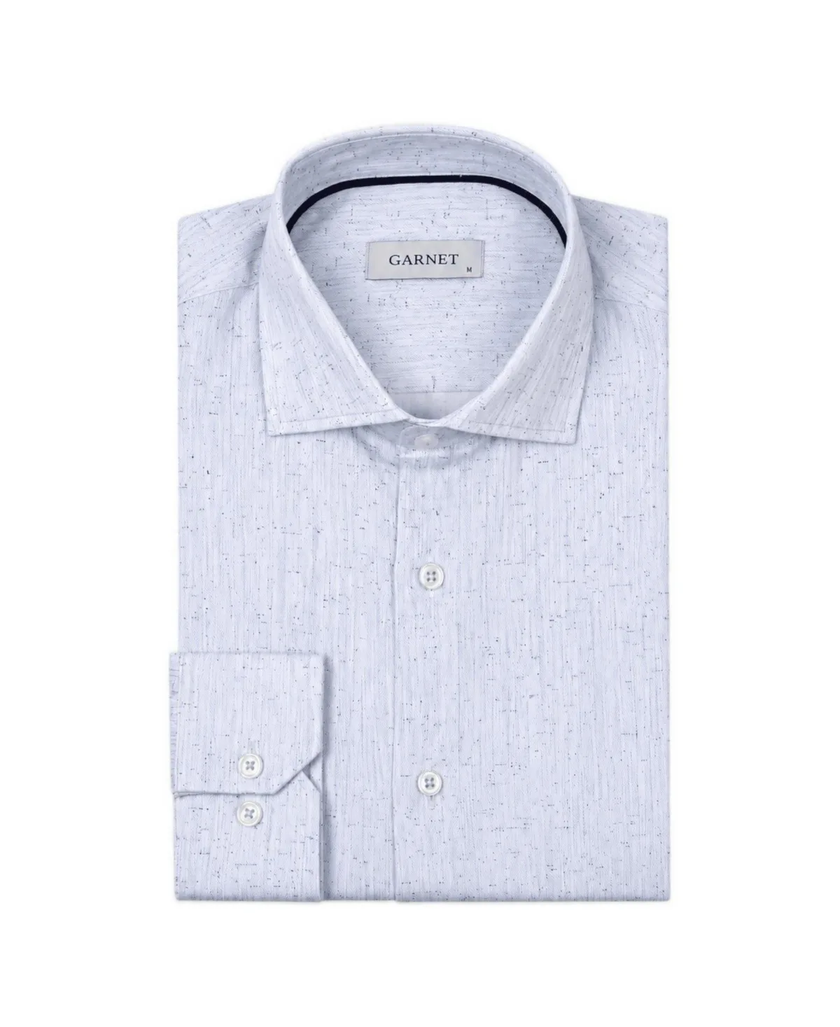 Long-Sleeve Regular-Fit Spread Collar Dress Shirt by Garnet