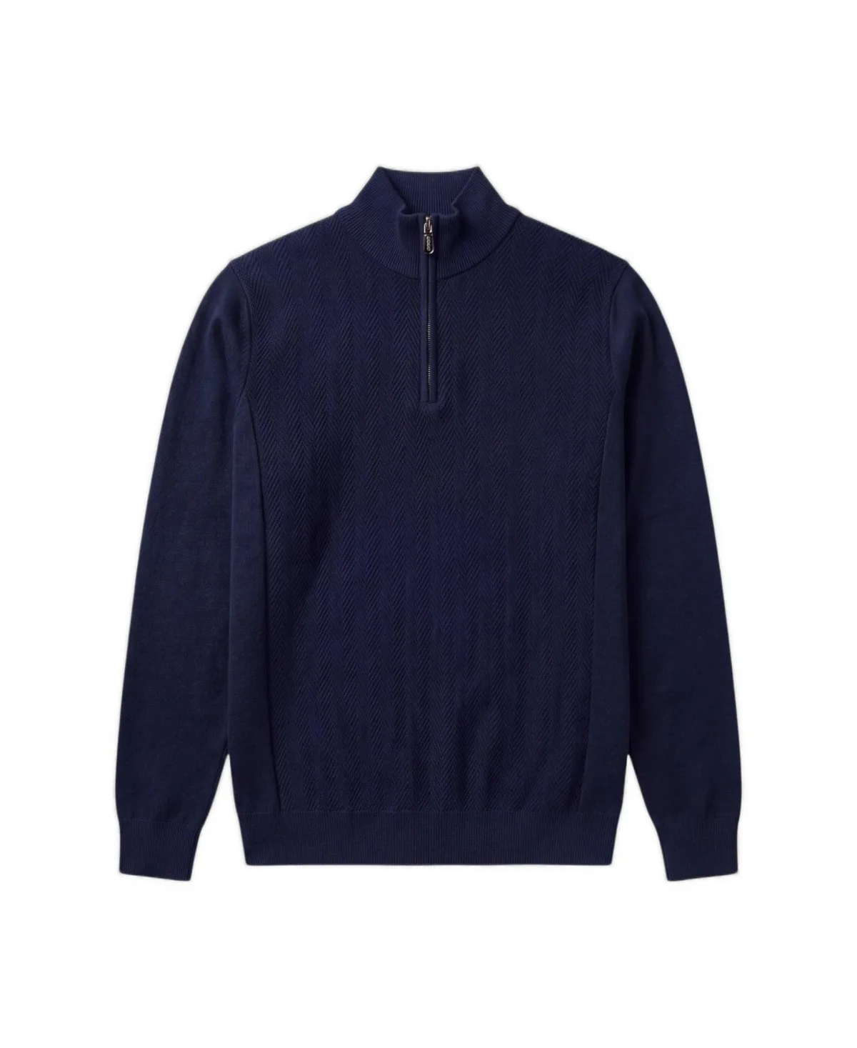 Regular-Fit Quarter-Zip Mock-Neck Sweater