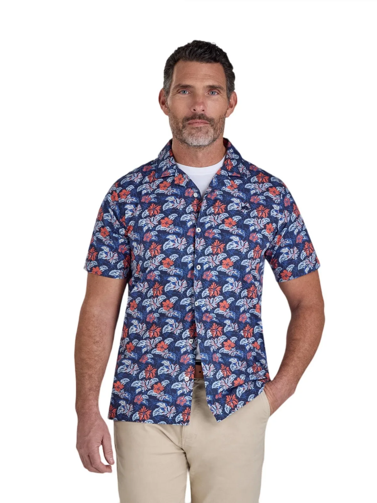 Hawaii Floral Short Sleeve Shirt by Raging Bull