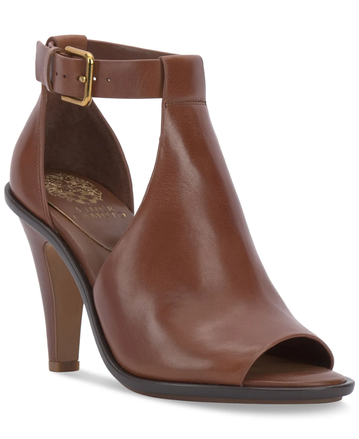 Frasper Peep-Toe Buckled Dress Sandals by Vince Camuto