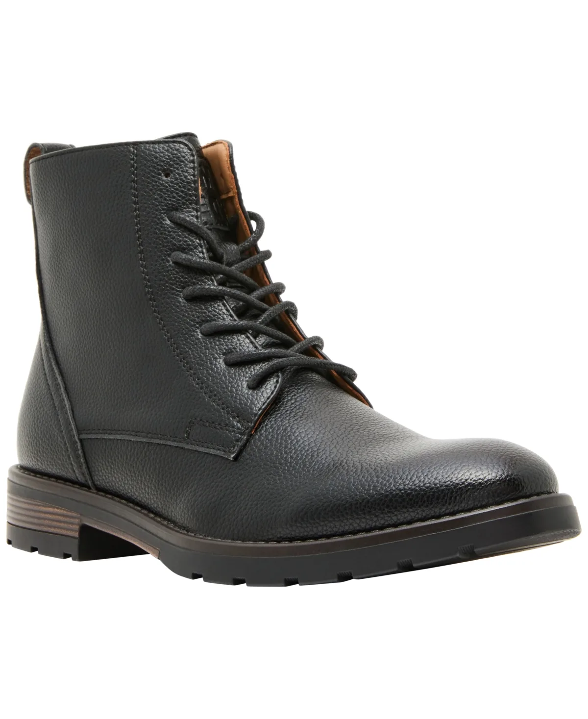 Mmetty Combat Round Toe Faux Leather Boots by Madden Men