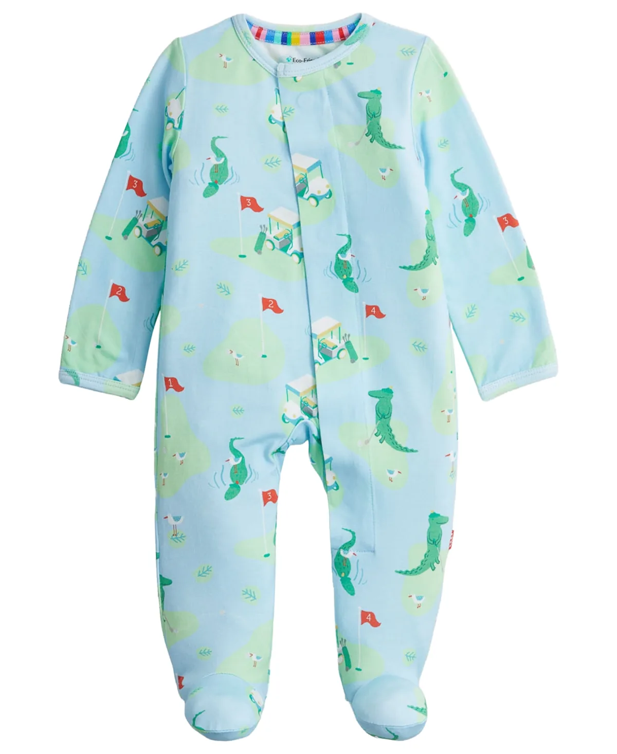 A Putt Above Magnetic Closure Footed Long-Sleeve Onesie by Magnetic Me