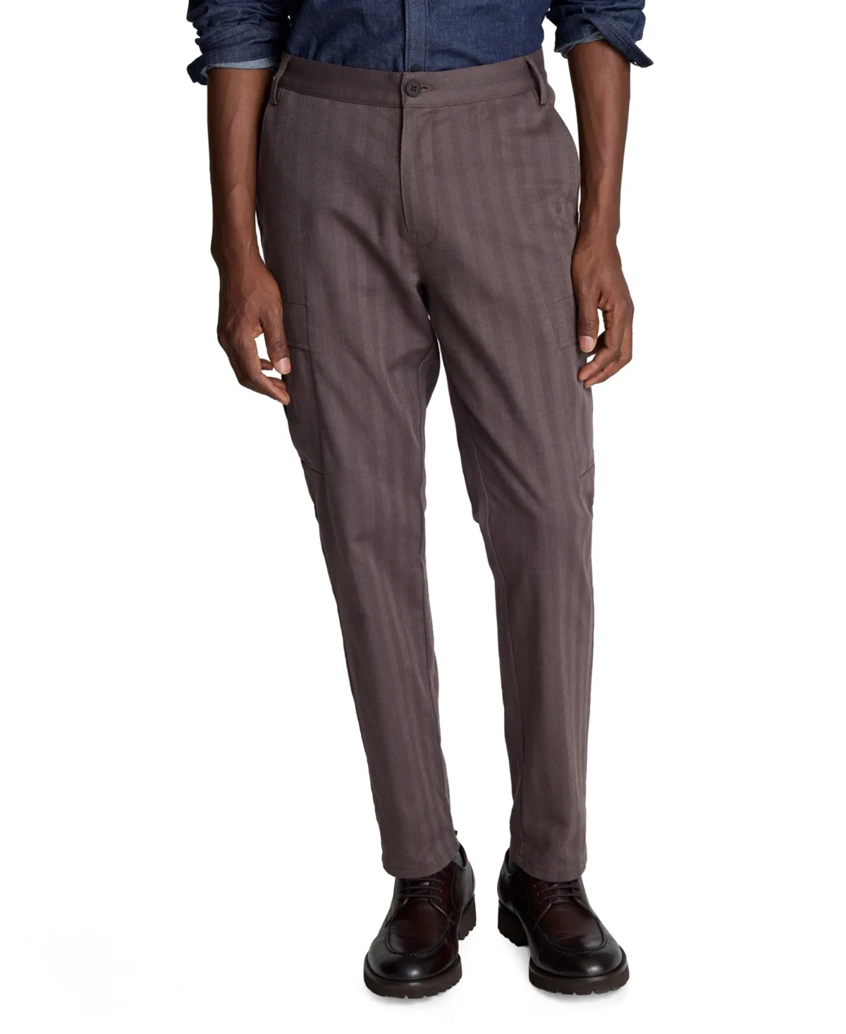 Inset Cargo Stretch Herringbone Pants by Kenneth Cole