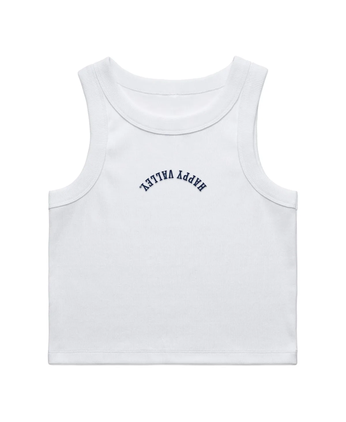 Penn State Nittany Lions Upside Down Embroidery Ribbed Cropped Tank Top by Uscape Apparel