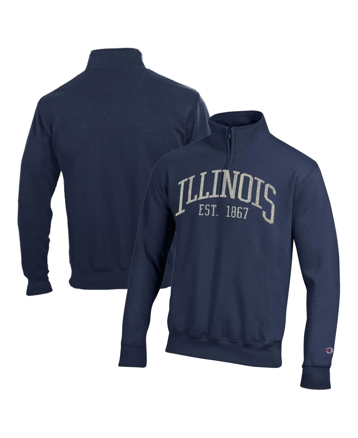 Illinois Fighting Illini Power Blend Quarter-Zip Pullover by Champion