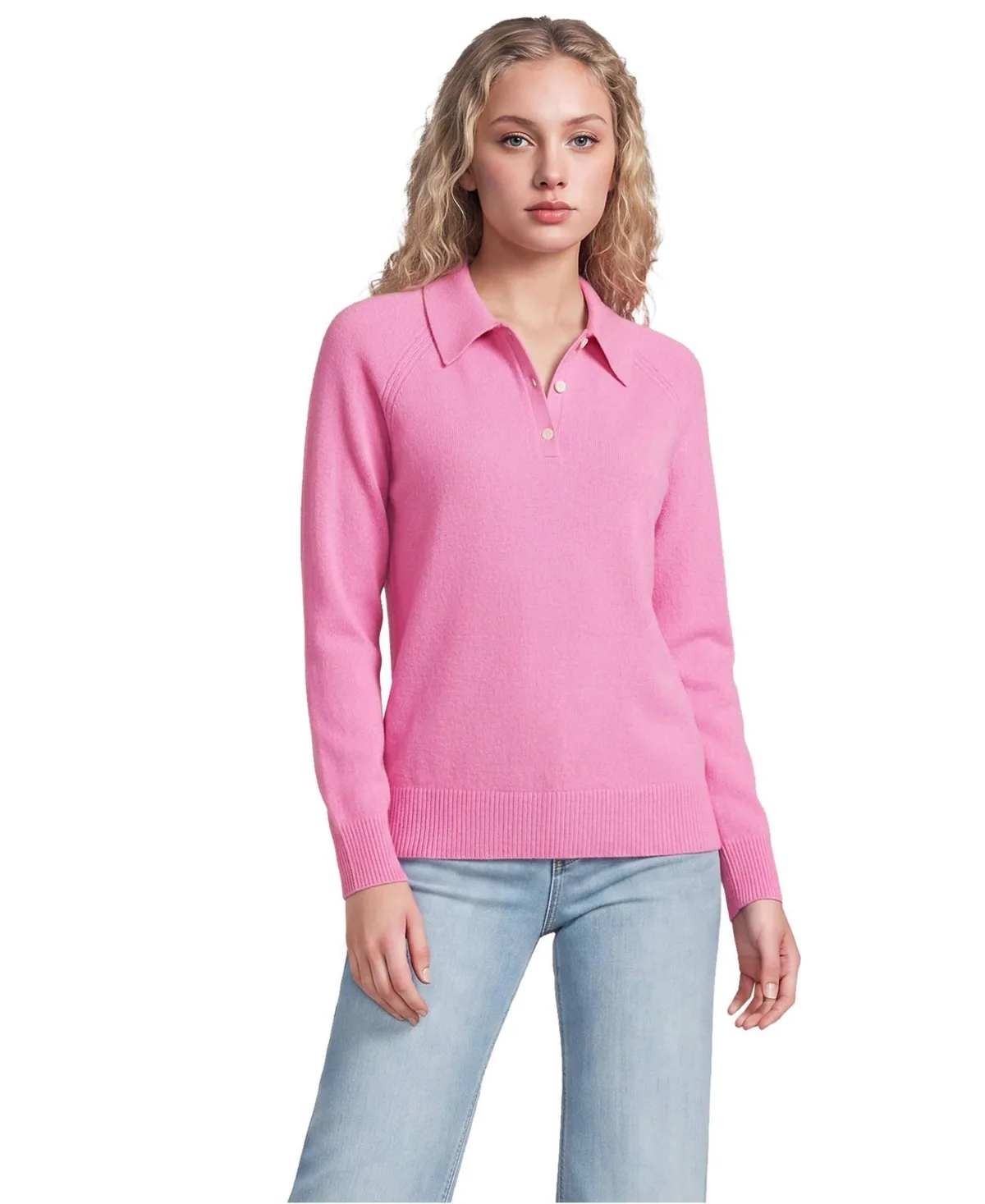 Cashmere Polo Sweater by Lands' End