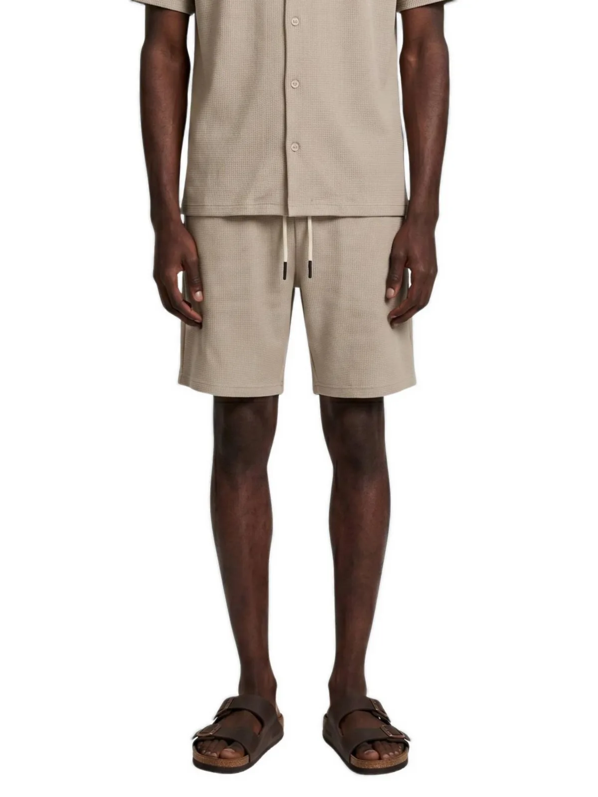 Relaxed Seersucker Shorts - Stone by Walker & Hunt