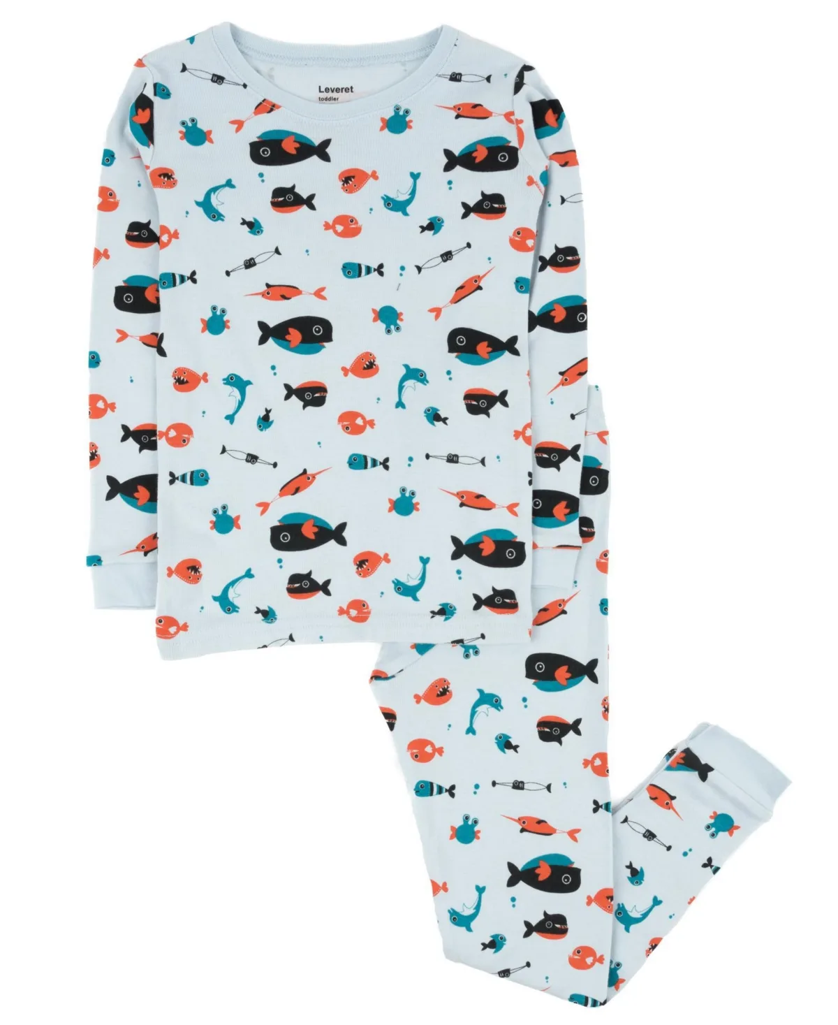 Long-Sleeve Animal and Nature Print Cotton Top and Pants, 2-Piece Set by Leveret