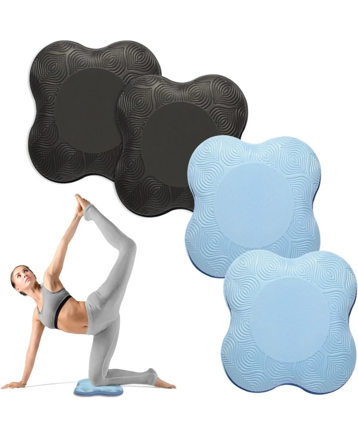 2 Packs Extra Thick Foam Support Cushions for Yoga Pilates Fitness Multi Use by Sportneer