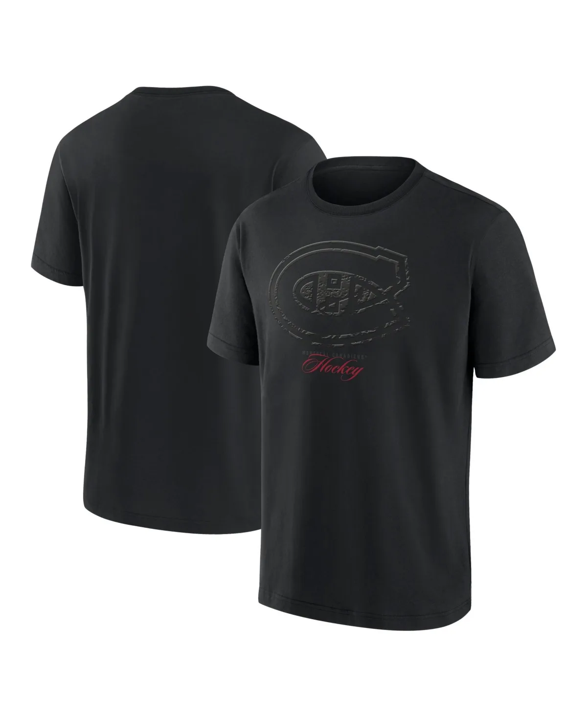 Montreal Canadiens Blackout Heavyweight Crewneck T-Shirt by Fanatics