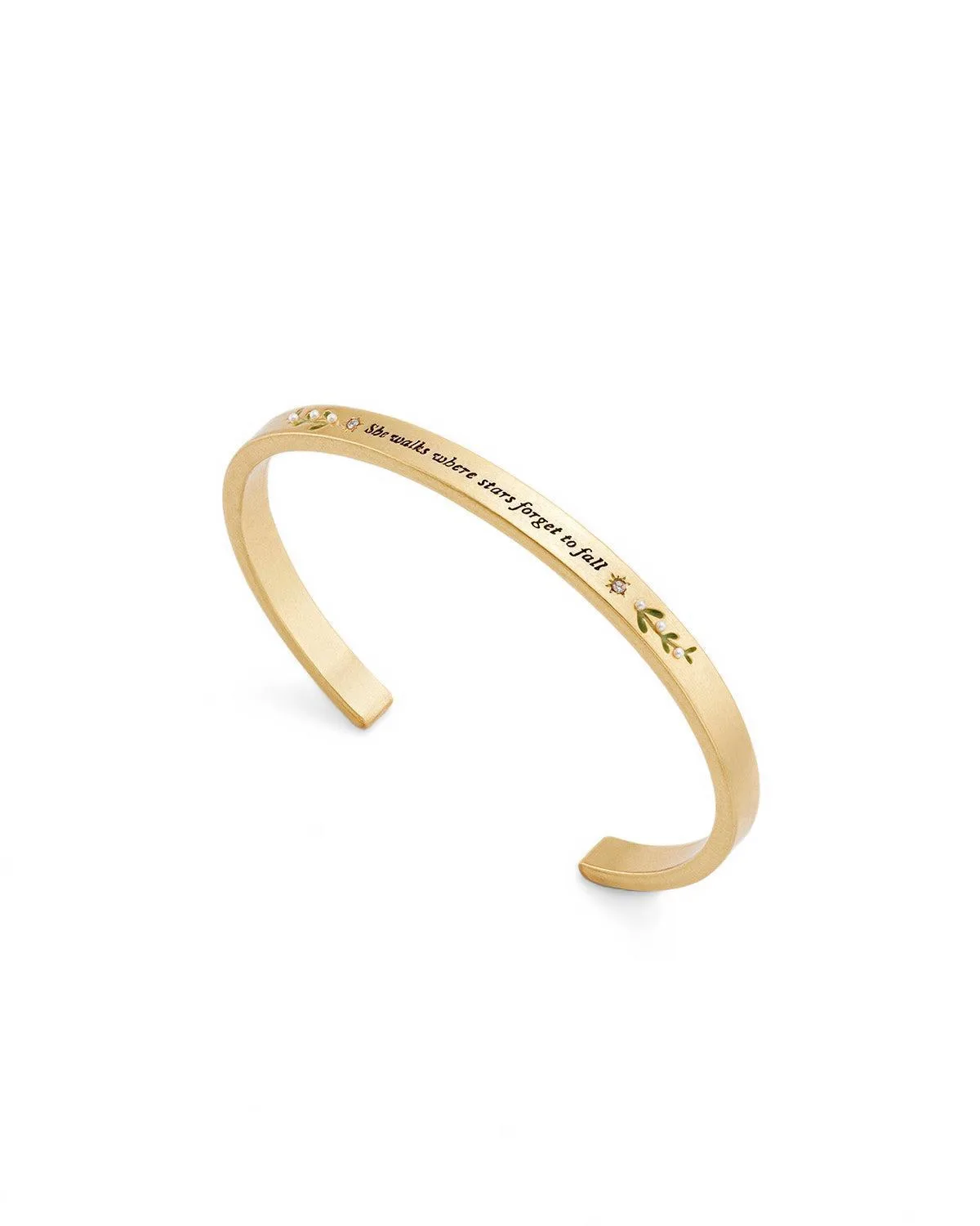 Niva Mistletoe Pearl Bangle by Fable England