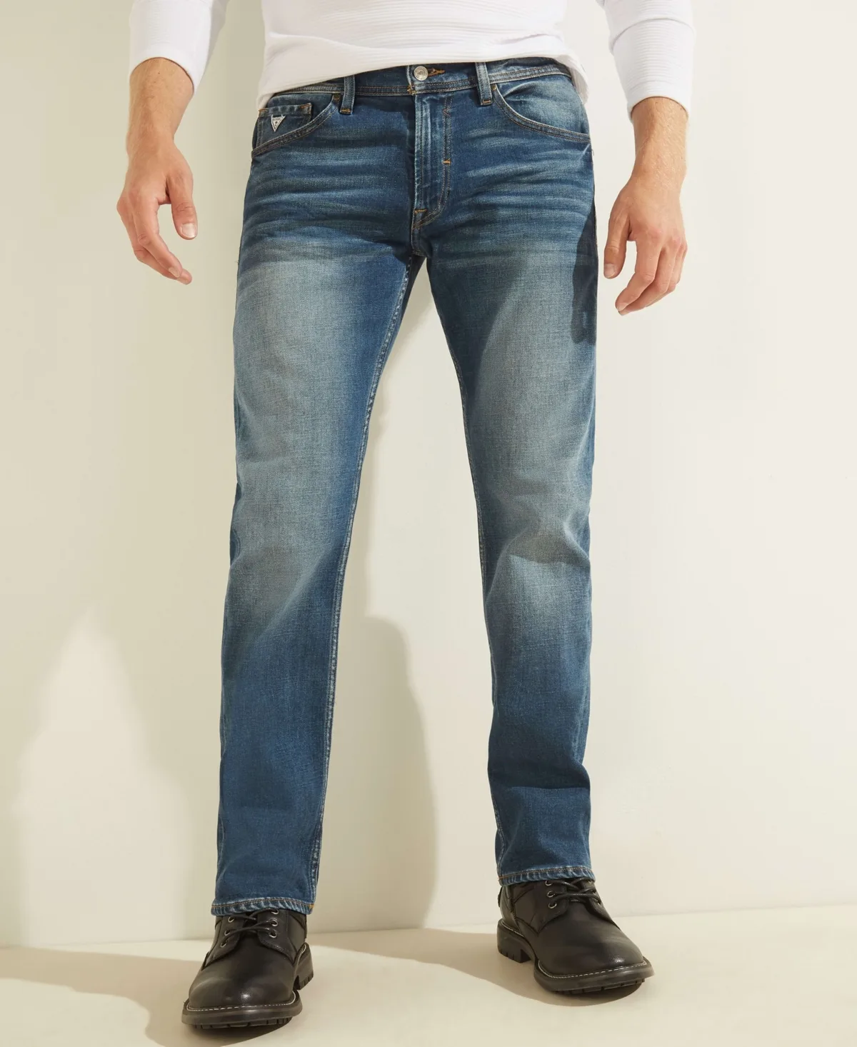 Eco Mateo Medium Wash Relaxed Jeans by GUESS