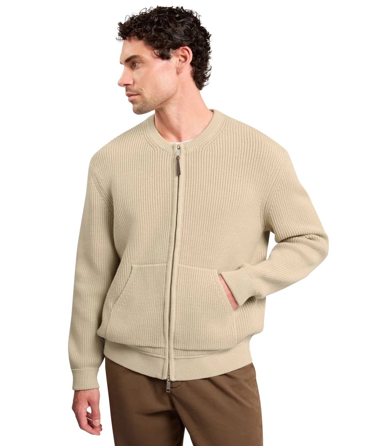Fontain Knitted Zip Bomber Jacket by Ted Baker