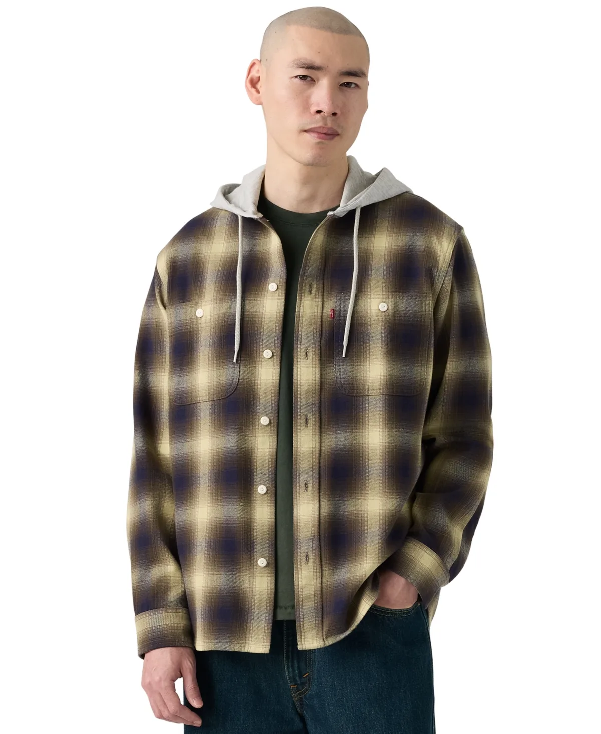 Classic Hooded Worker Plaid Long-Sleeve Shirt by Levi's