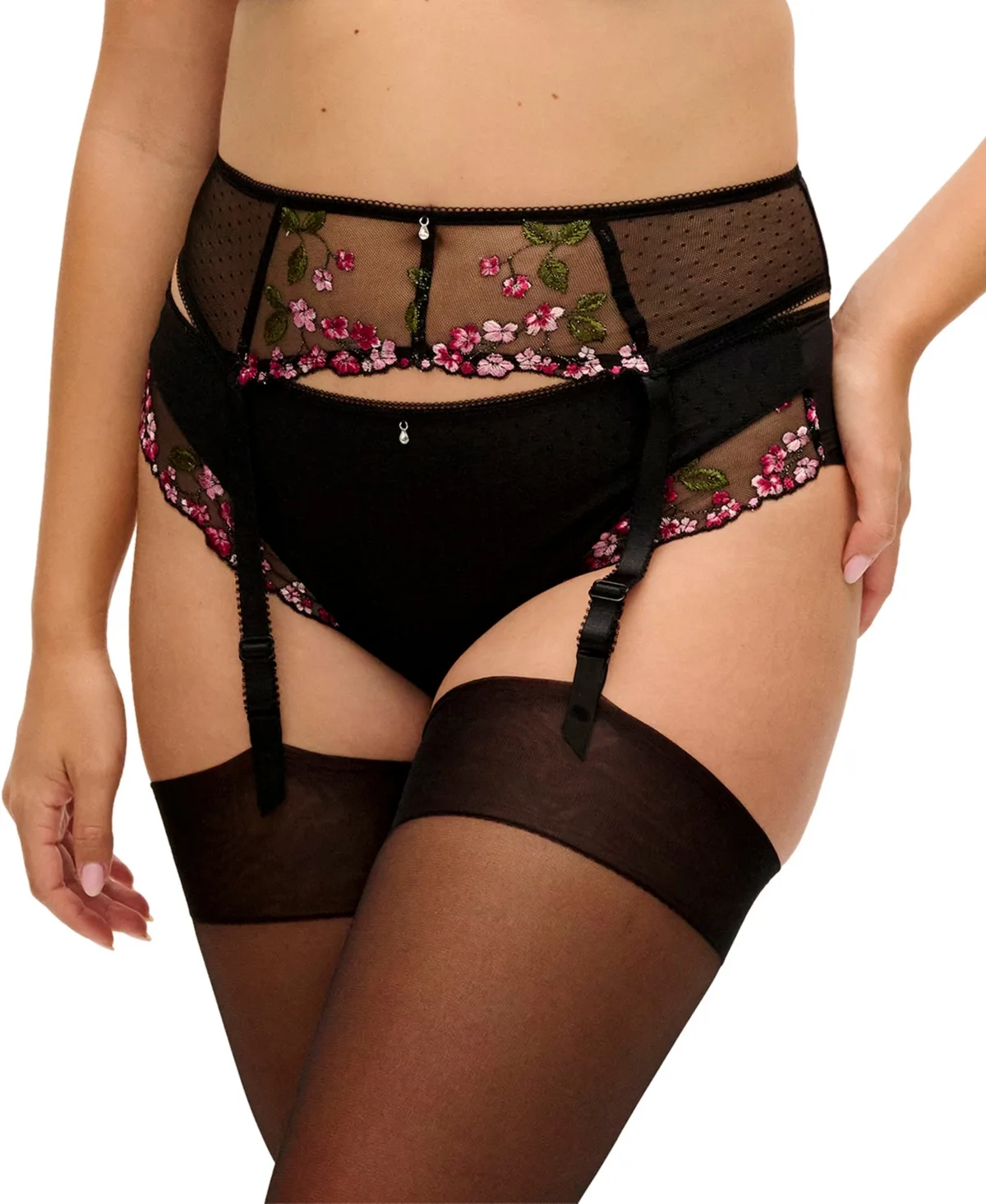 Eliyse Low-Rise Thong Garter Belt by Fantasie