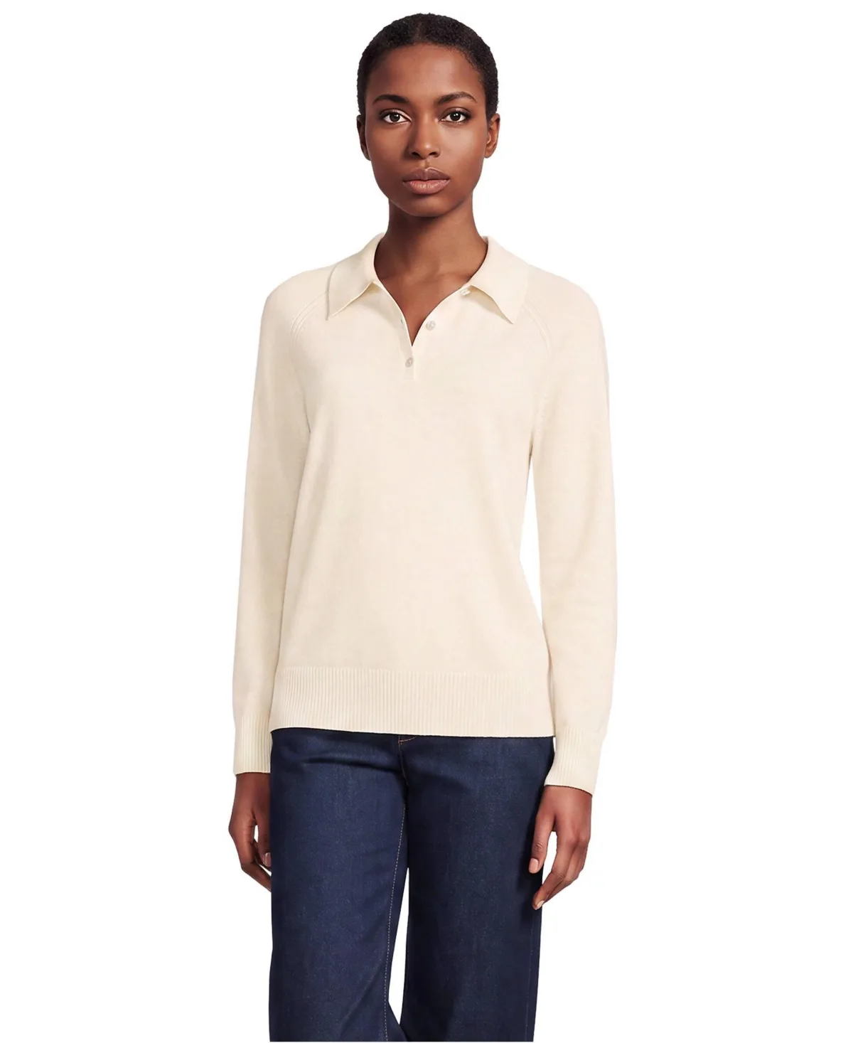 Cashmere Polo Sweater by Lands' End