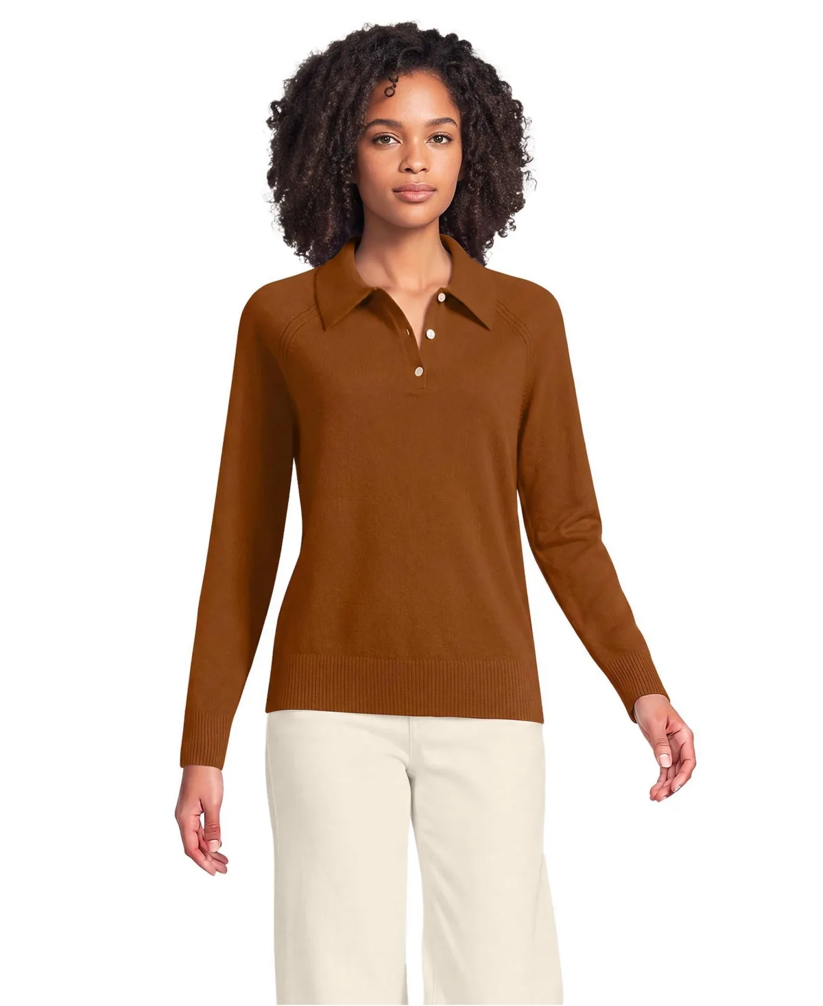 Cashmere Polo Sweater by Lands' End