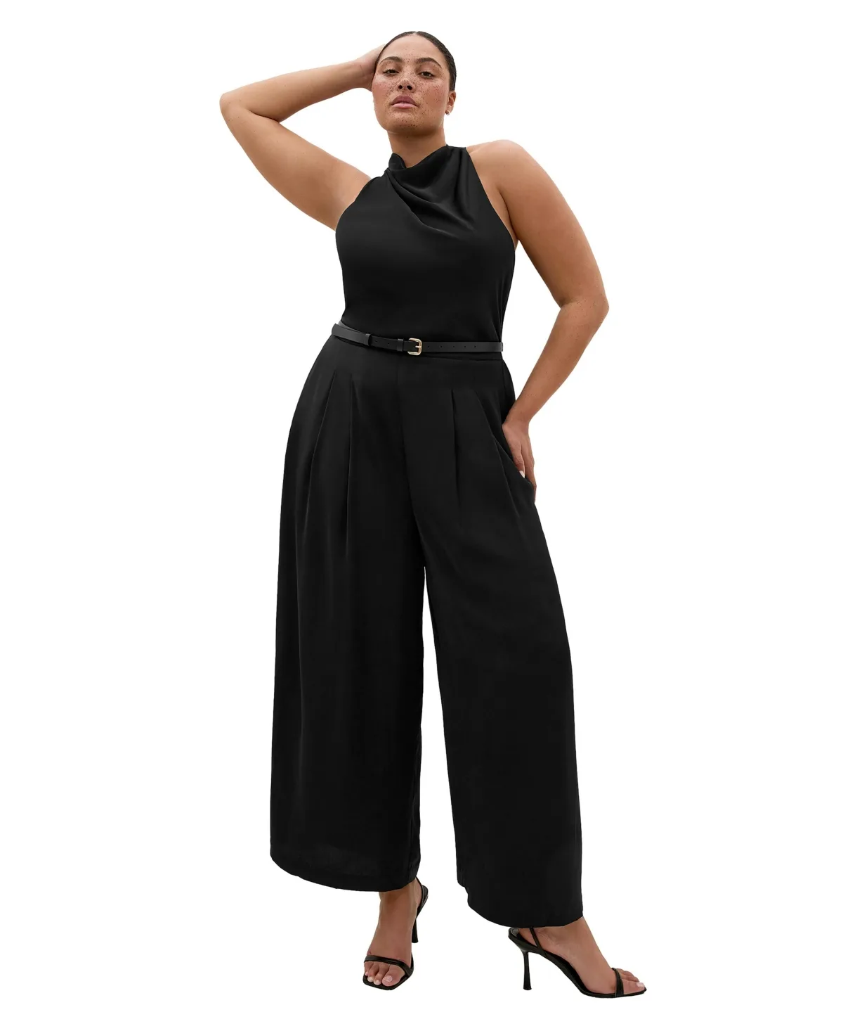 Clara Halter Wide Leg Jumpsuit by City Chic