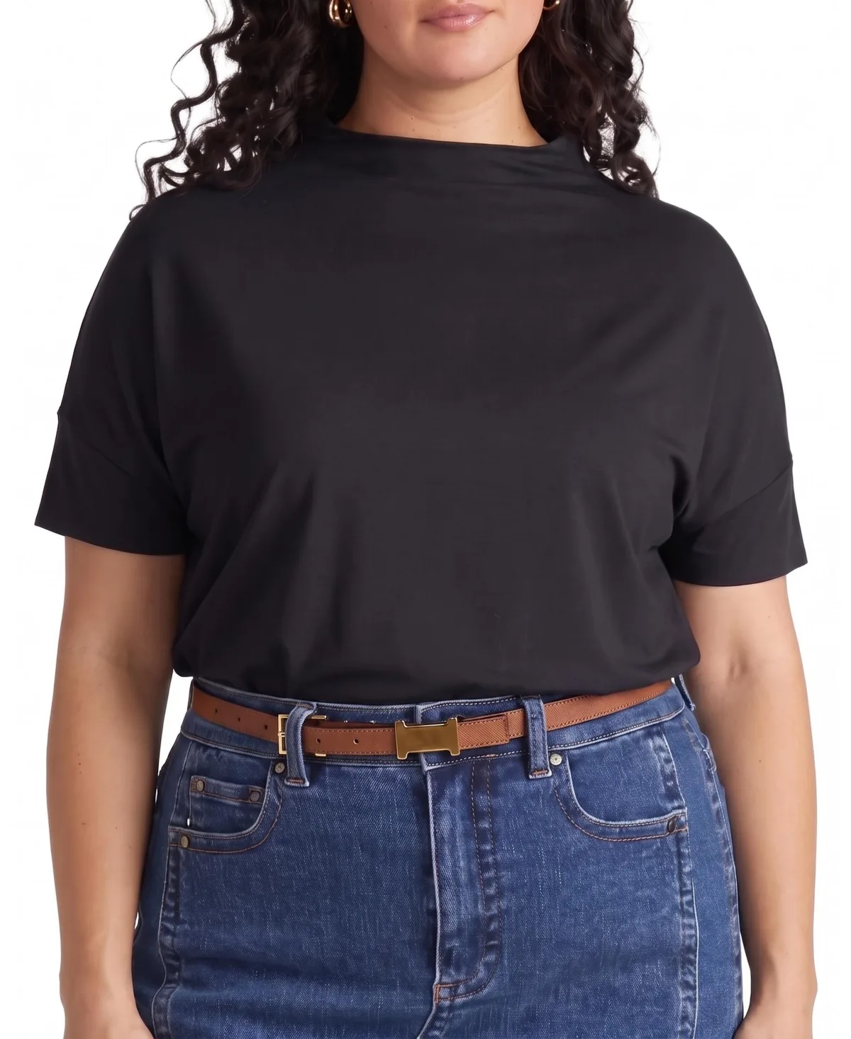 Petra Mockneck Dolman-Sleeve Rayon-Blend T-Shirt by Universal Standard
