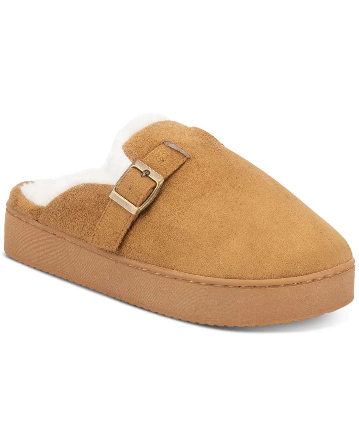 Microsuede Platform Clog Slippers by Jessica Simpson