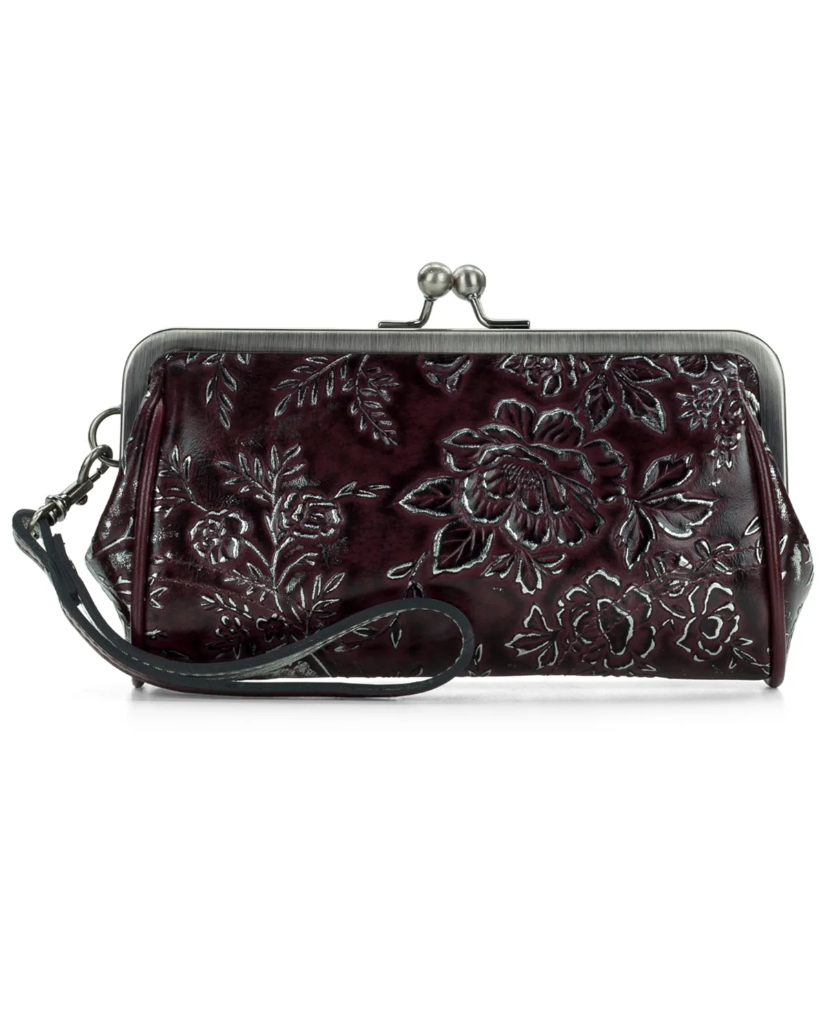 Renna Leather Kisslock Wristlet by Patricia Nash