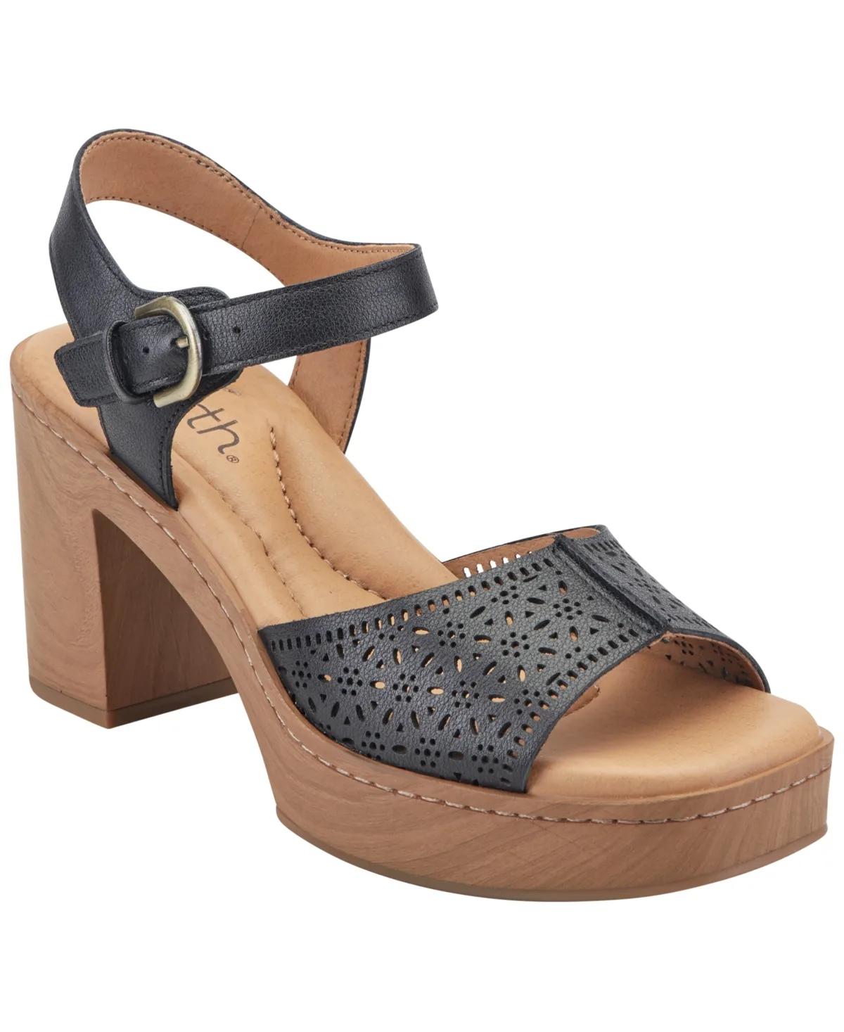 Quinty Leather Platform Dress Sandals by Earth