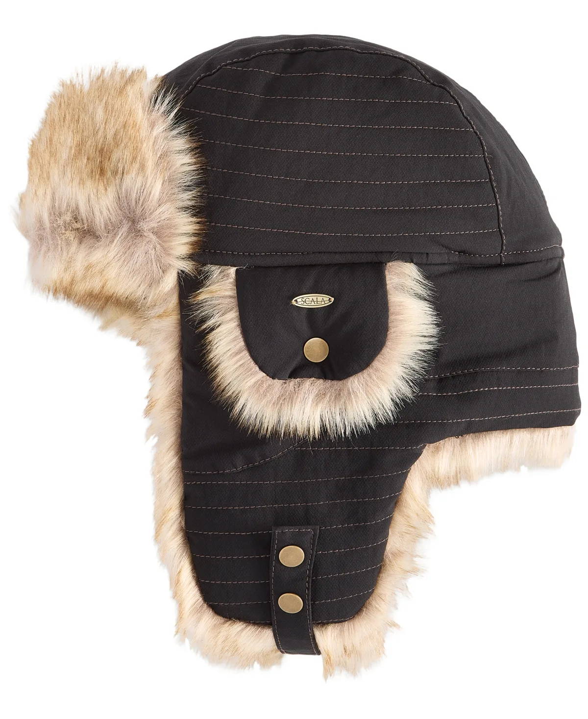 Nylon Quilted Trapper Hat by Scala