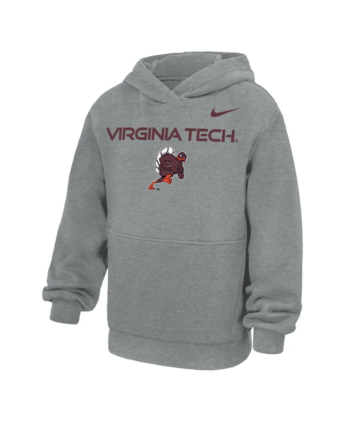 Virginia Tech Hokies Rushing Mascot Club Fleece Hoodie by Nike