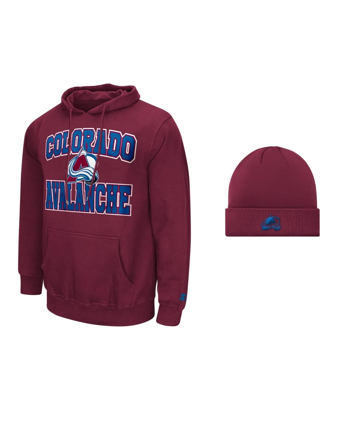 Colorado Avalanche Graphic Hoodie and Knit Hat, 2-Piece Set by Starter