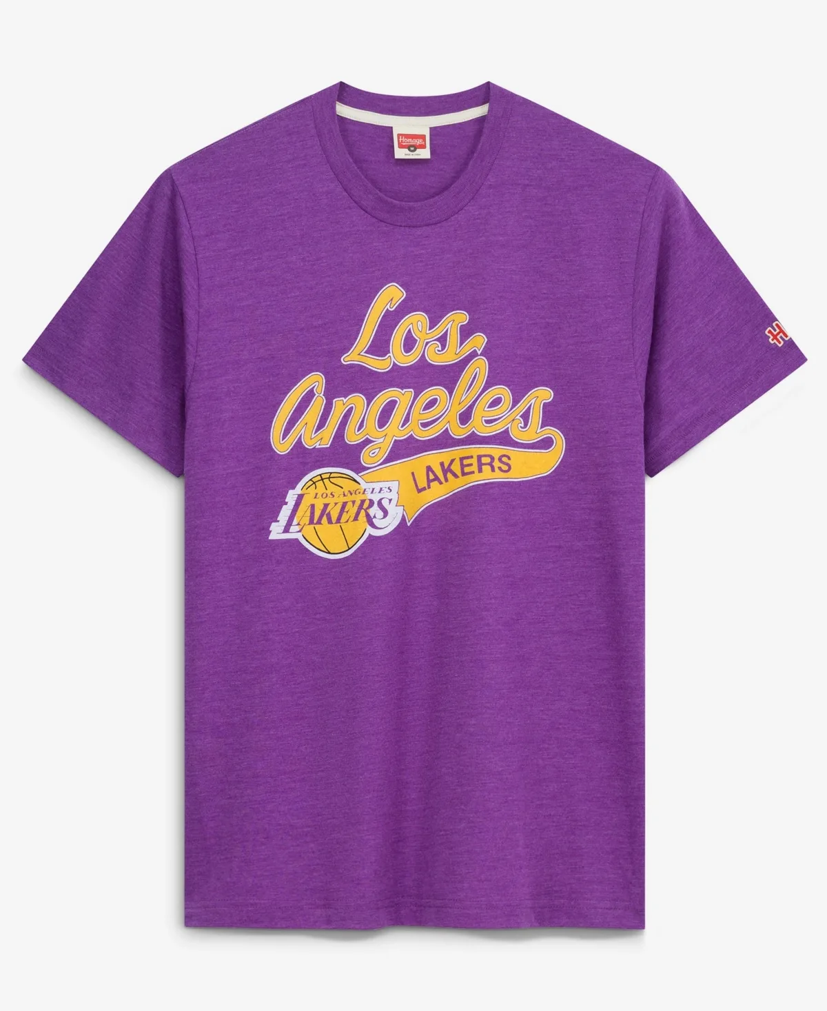 Los Angeles Lakers Script Tri-Blend T-Shirt by Homage