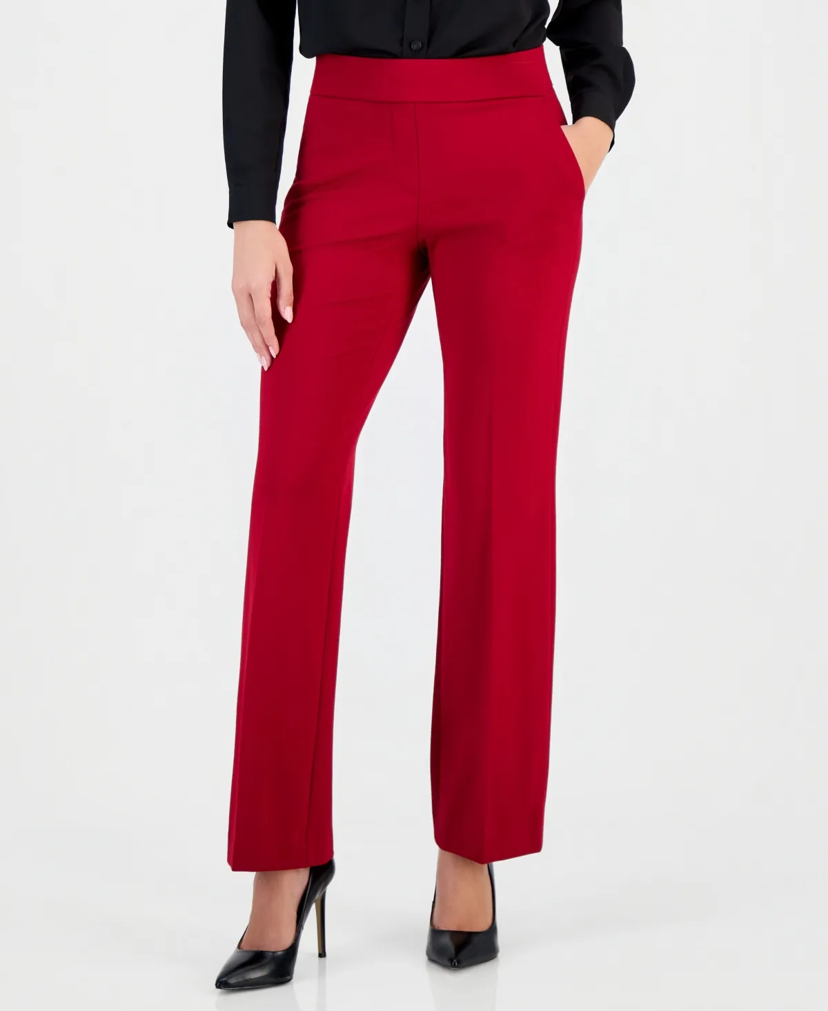Compression Straight Trousers by Anne Klein