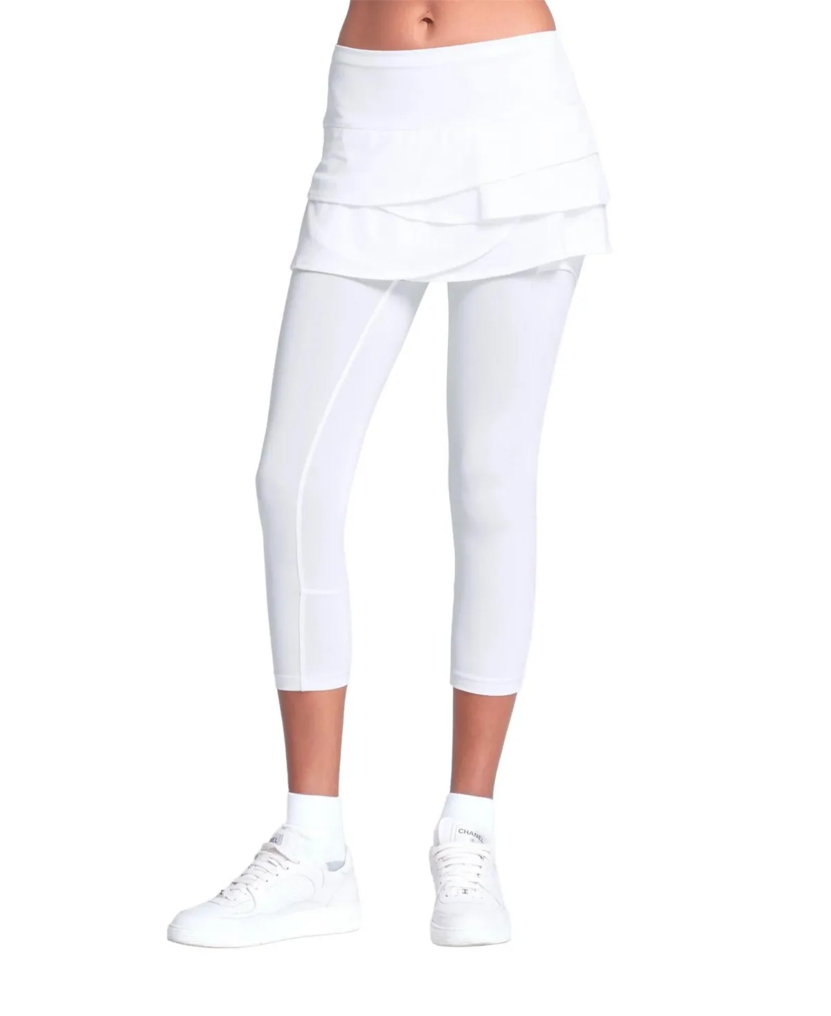 High-Waisted Scallop Capris Skirt by Lucky in Love