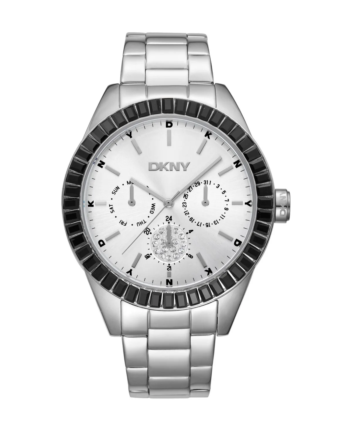 Quartz Evening Silver Stainless Steel Bracelet Watch, 40 mm by DKNY