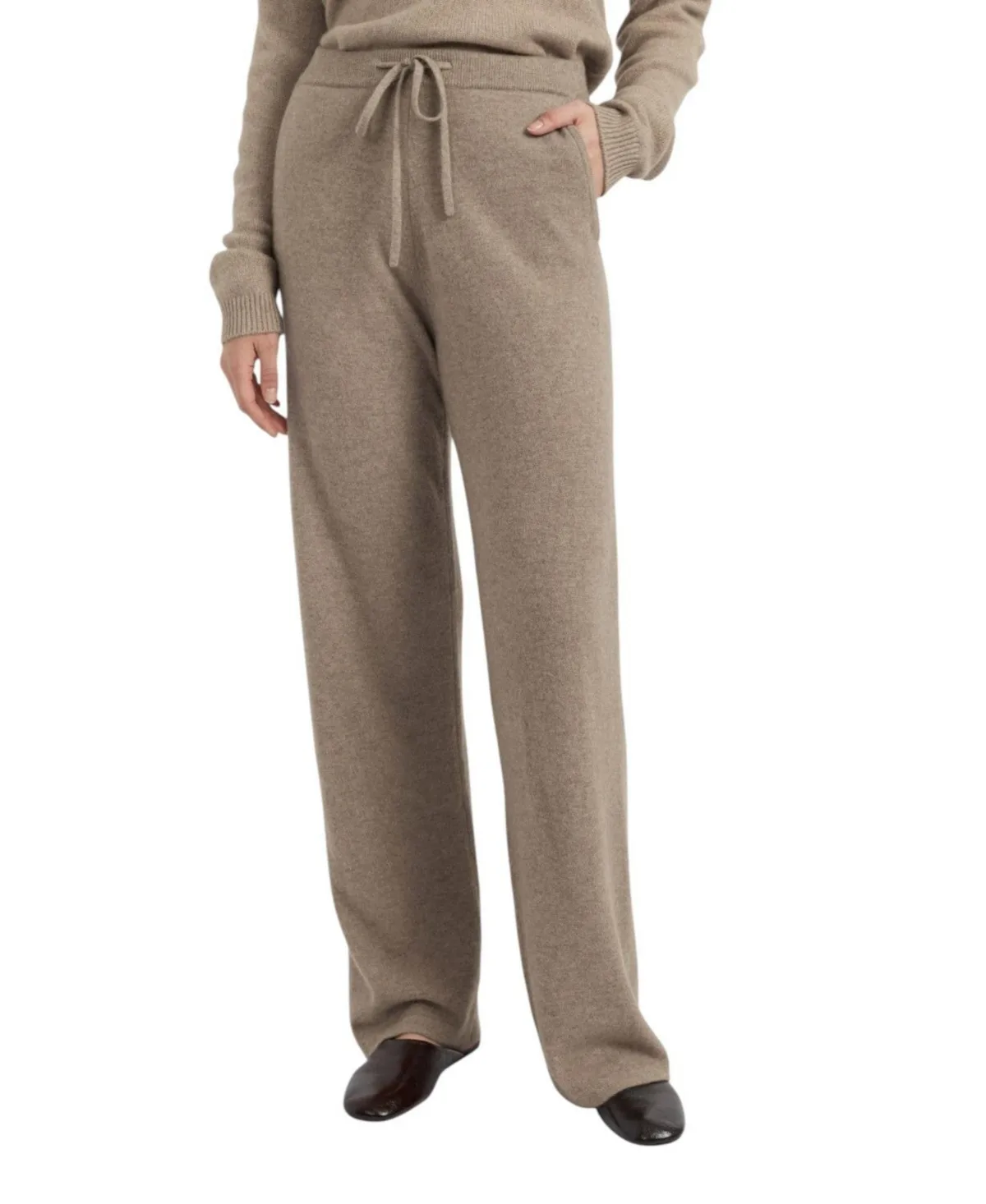 Chinti & Parker Cashmere Wide-Leg Drawstring Pants by Parker