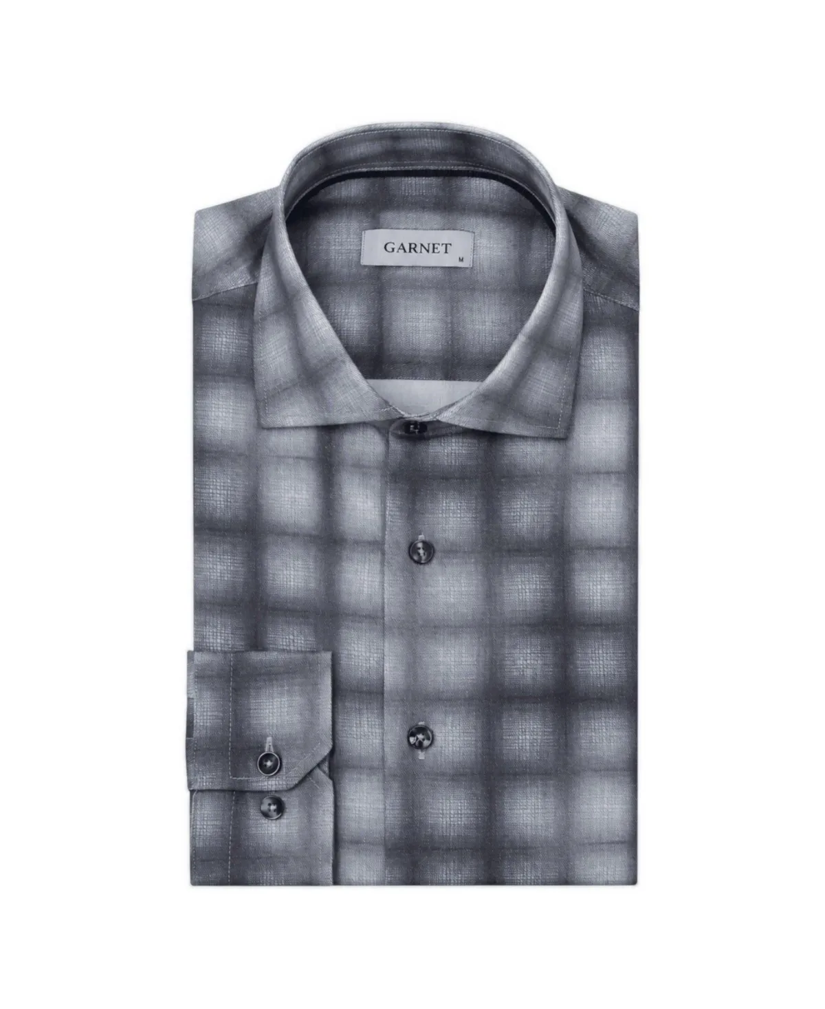 Ombre Plaid Long-Sleeve Button-Down Shirt by Garnet