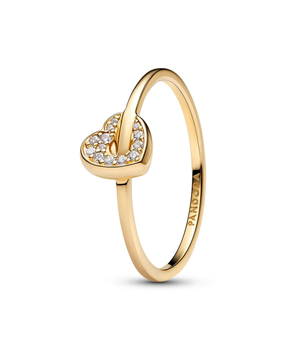 Lab-Grown Diamond Heart Talisman Ring (0.04 ct. t.w.) in 14k Gold by Pandora