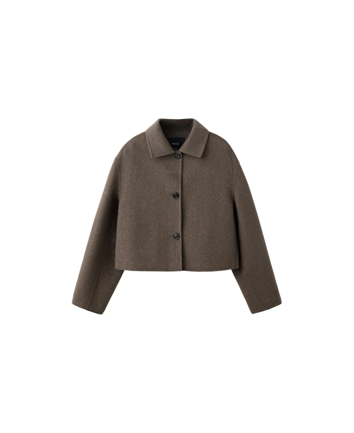 Wool-Blend Cropped Jacket by Mango