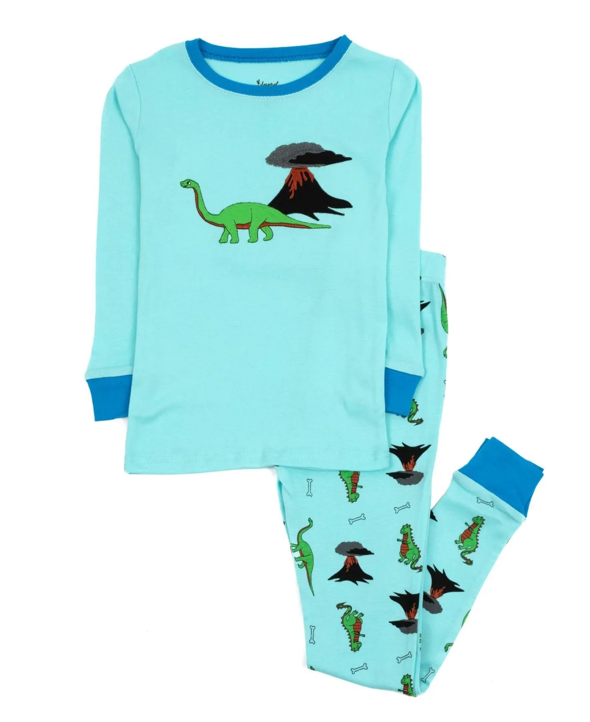 Long-Sleeve Animal and Nature Print Cotton Top and Pants 2-Piece Set by Leveret