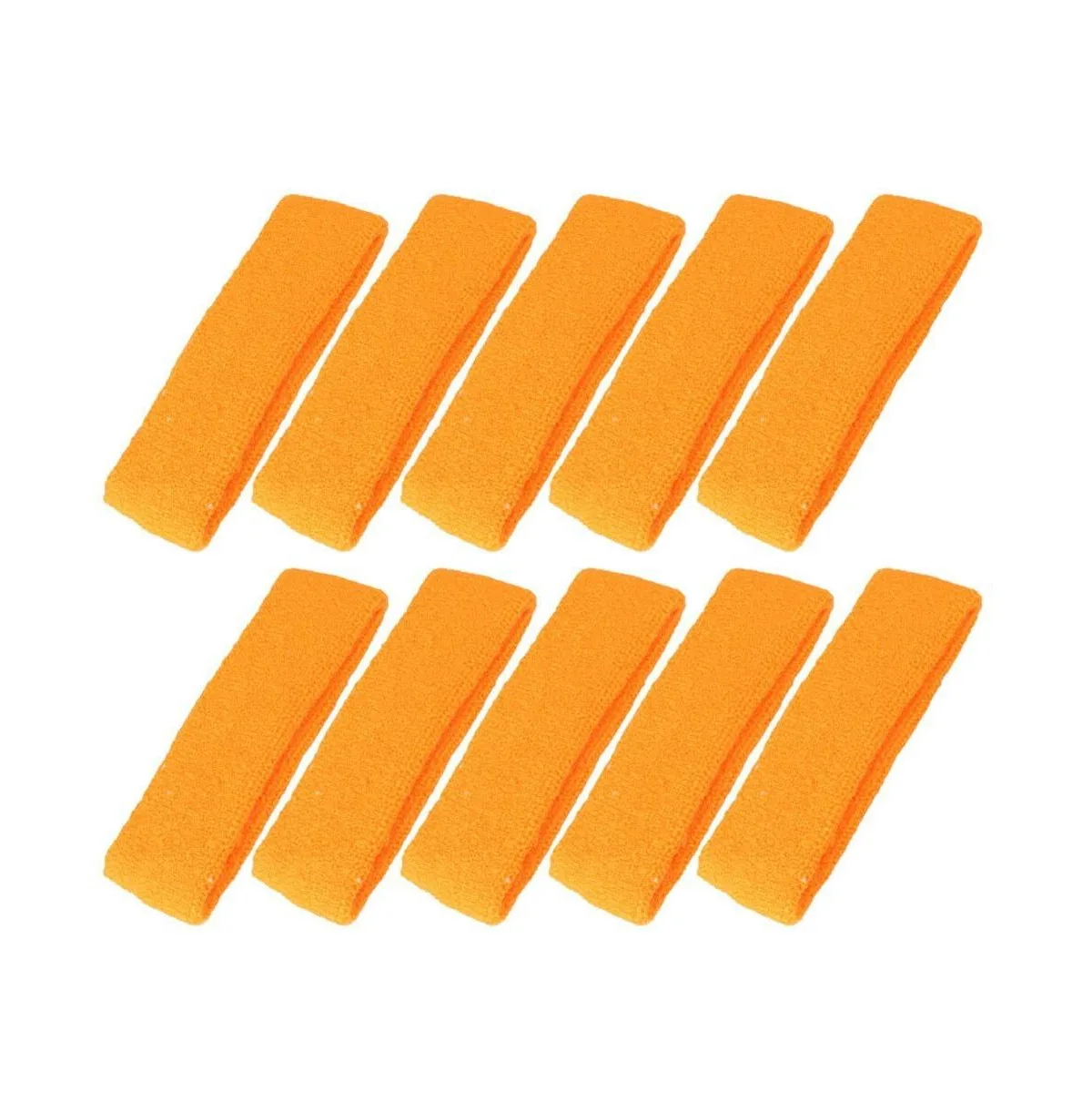 10 Pack Cotton Sports Headbands Sweat Absorbent for Workout Gym Outdoor Activities by Furlihong