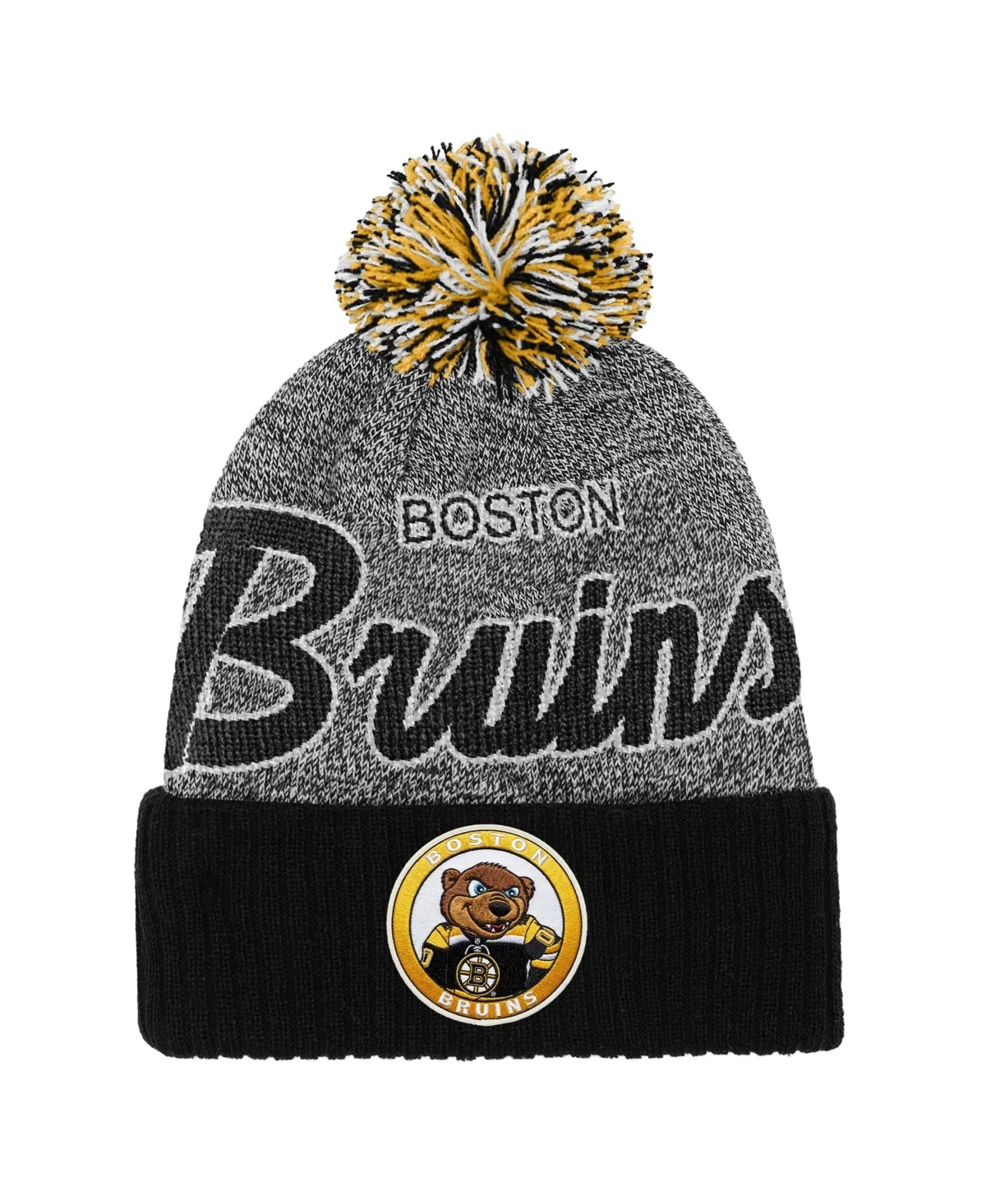 Boston Bruins Mascot Pom Beanie by Mitchell & Ness