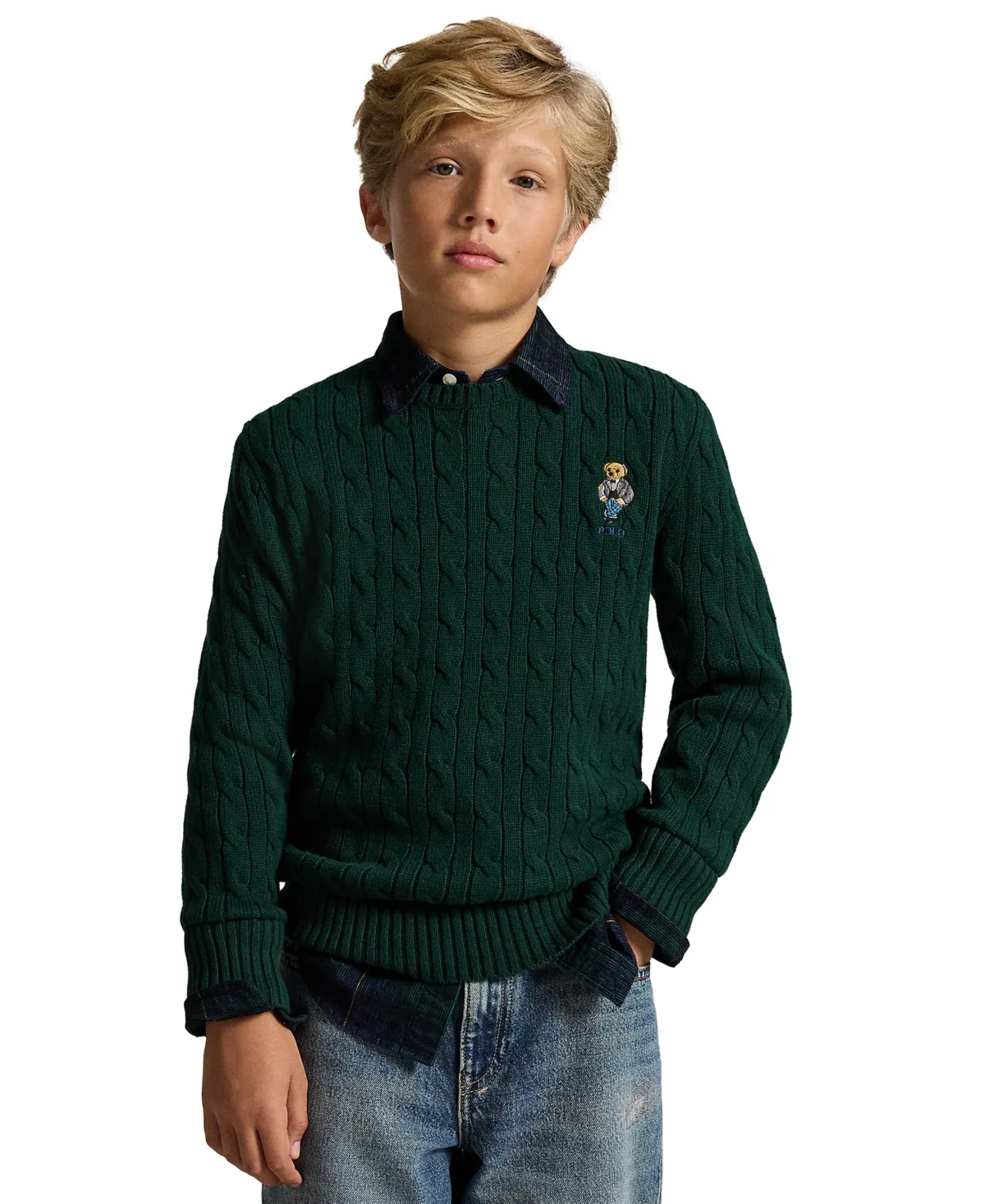 Polo Bear Cable-Knit Cotton Sweater by Polo Ralph Lauren