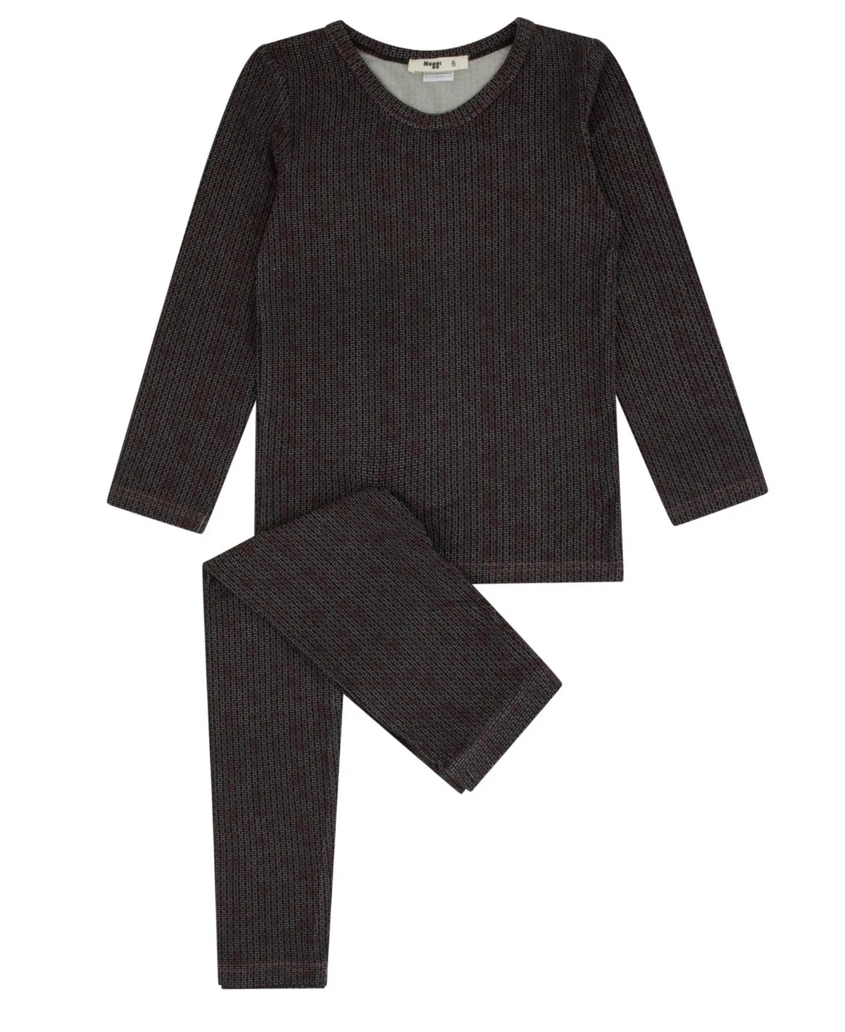 Waffle-Textured-Knit Long-Sleeve Top and Pants, 2-Piece Set by Noggiwear