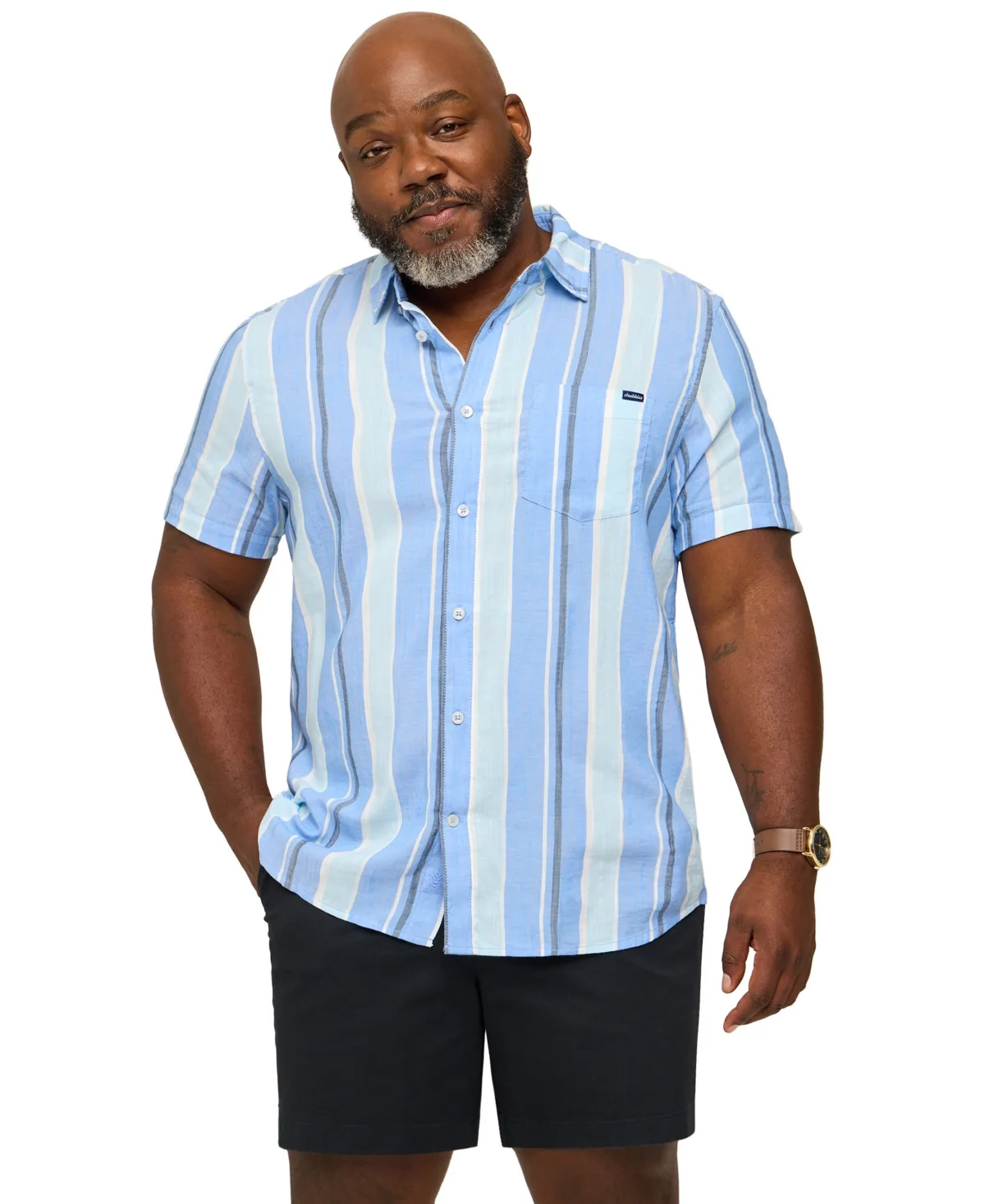 The Barnwood Short-Sleeve Striped Classic-Fit Shirt by Chubbies